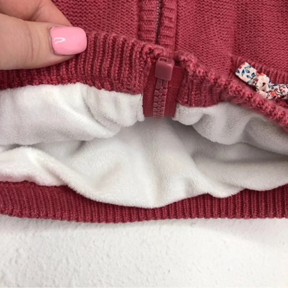 Sergent Major jacket pink knit hooded fleece lined size 6 months - Picture 9 of 9